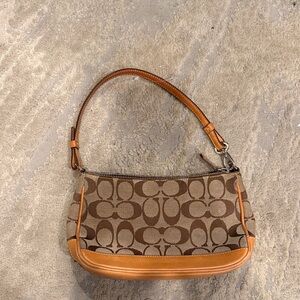 Vintage Y2K Coach signature Demi monogram small shoulder hand bag purse GUC